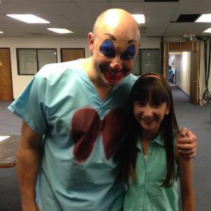 Lauren Reel and Rob Corddry on set of Children's Hospital