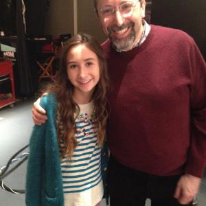 Lauren Reel with Director Howard Gould while filming Instant Mom