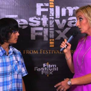 Tai Urban being interviewed at Film Festival Flix