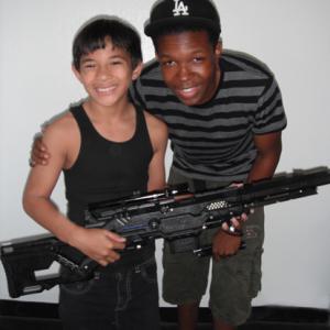 Tai & Denzel Whitaker after a shoot