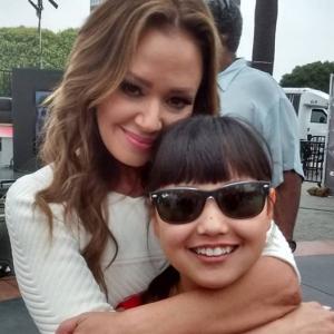 With the beautiful and talented Leah Remini.