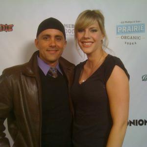 Simon Anthony and Jenny Flack at a Los Angeles Film Festival for After Dinner