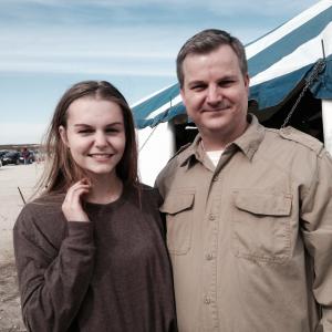 Me and my daughter Meagan on the set of Revolution