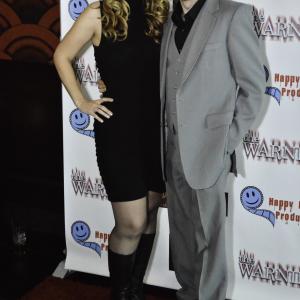 Summer Moore and Karl Brevik at the premiere of The Warning