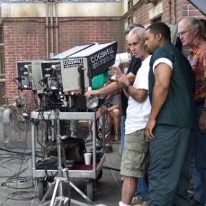 Director Lee Tamahori l and Ice Cube on the set of Revolution Studios new action thriller XXX State of the Union