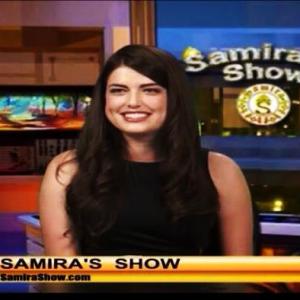 Kelsey cohosting the Samira Show. A variety talk show that airs weekly on LA18.