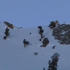 backcountry descent airport bowls Mammoth Lakes Ca
