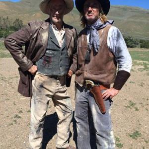 Alices Day myself with actor Joseph Stevens as Jebediah before we shot him in the headha at Caravan West Productions Ranch with Peter Sherayko