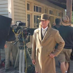 On location with Pat Boone Peter Sherayko for Boonville Redemption in Secret ServicePlantation OwnerLawyerGamblin man attire
