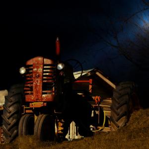 Tractor in Moonlight, The Bates Motel. 