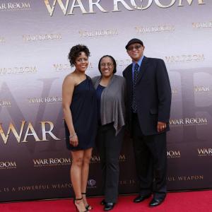 Candice Kimbrough with her younger sister Teshera Kimbrough and dad Gregg Kimbrough at the War Room Red Carpet Premiere