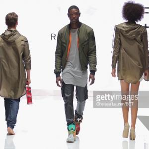 Jamal walking the runway in the 2015 BET Experience fashion show at the LA Convention Center