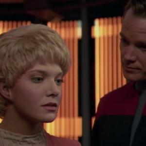 Still of Jennifer Lien and Robert Duncan McNeill in Star Trek Voyager 1995
