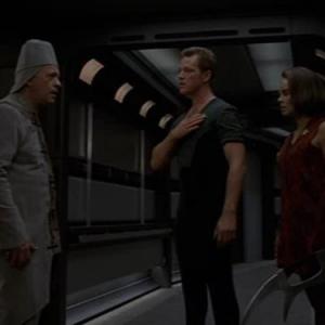 Still of Robert Duncan McNeill Roxann Dawson and Kenneth Tigar in Star Trek Voyager 1995