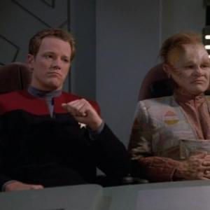 Still of Robert Duncan McNeill and Ethan Phillips in Star Trek Voyager 1995