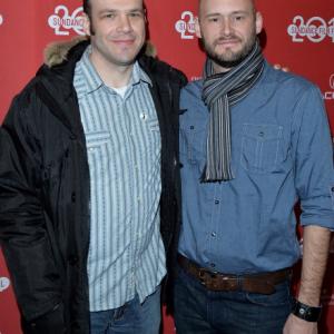 Producers Nathan Zellner and Chris Ohlson attend the premire of Kumiko The Treasure Hunter at the Eccles Center Theatre during the 2014 Sundance Film Festival on January 20 2014 in Park City Utah