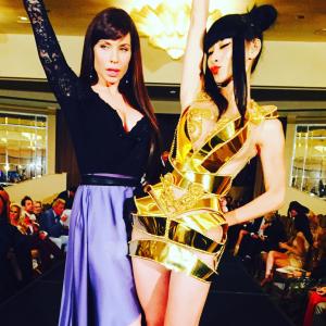 Working the runway with Bai Ling