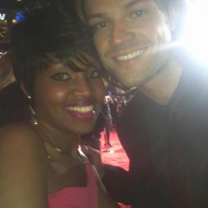 With Jared Padalecki at the 2013 People's Choice Awards