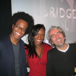 Paul R. Brewster, Media/Festival Consultant, with Kay Bridgeman, Producer, Writer and Actress, and Simon Blake, Director at Magpie Sings The Blues private screening at Soho House,London