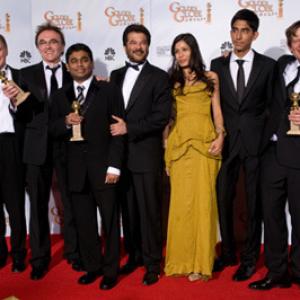 The Golden Globe Awards  66th Annual Arrivals Danny Boyle AR Rahman Freida Pinto Dev Patel