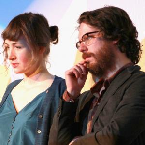 John Gallagher and Kate Lyn Sheil at event of The Heart Machine (2014)