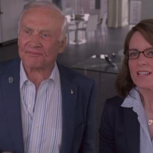 Still of Buzz Aldrin and Tina Fey in 30 Rock 2006