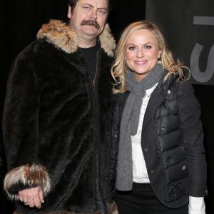 Nick Offerman and Amy Poehler at event of Nick Offerman American Ham 2014