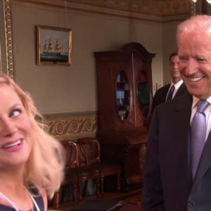 Still of Joe Biden and Amy Poehler in Parks and Recreation 2009