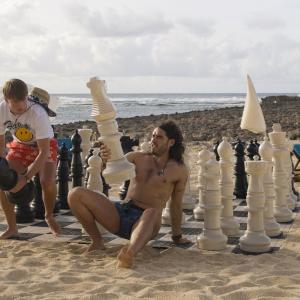 Still of Russell Brand and Jack McBrayer in Forgetting Sarah Marshall 2008