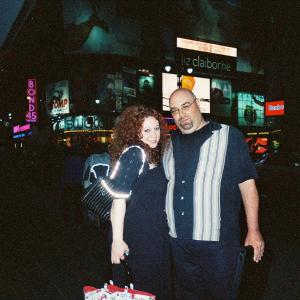 Director Donald E Reynolds with actress Zoe Hunter in NYC