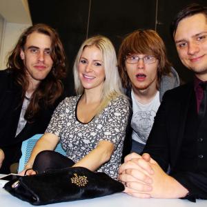 Last British Dragon at the Colchester Film Awards 2013 with Death Machine 666. From left to right... James Crow, Sarah Rose Denton, Josh Hughes and James Sibley.