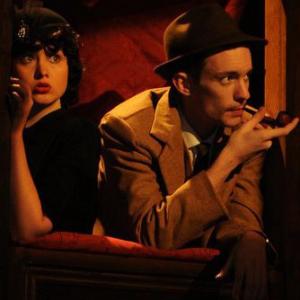 Lib Campbell in 'The 39 Steps' with The Genesian Theatre.