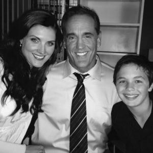 On The Flash set with actress Michelle Harrison and John Wesley Shipp