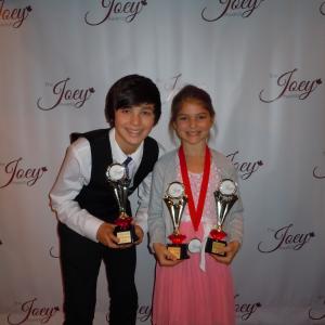 Joey award winners Kayden Magnusun and Logan Williams