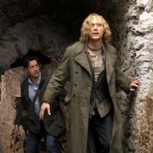 Still of Brendan Fraser and Paul Bettany in Inkheart (2008)