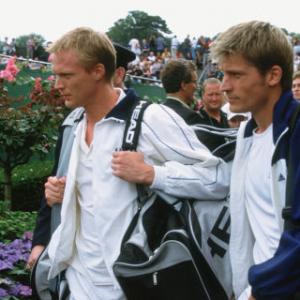 Still of Paul Bettany and Nikolaj CosterWaldau in Wimbledon 2004