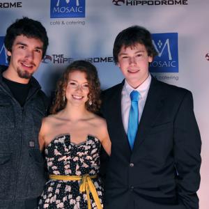 Jacob with Molly Kunz and Eric Hulsebos, The Wise Kids premiere, Hippodrome Theatre, Charleston, SC