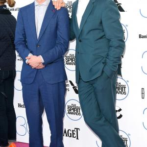 Ethan Hawke and Ellar Coltrane at event of 30th Annual Film Independent Spirit Awards 2015