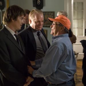Ethan Hawke Philip Seymour Hoffman and Sidney Lumet in Before the Devil Knows Youre Dead 2007