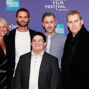 Alan Cumming, Travis Fine, Garret Dillahunt, Kristine Fine and Isaac Leyva at event of Any Day Now (2012)