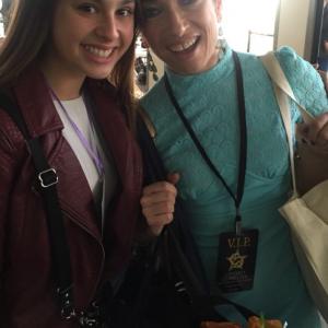 Jade Holden with Naomi Grossman aka Pepper from American Horror Story at the Oscars Gifting Lounge 2015