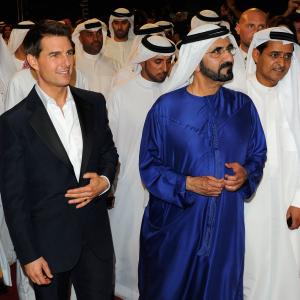 Tom Cruise and Sheikh Mohammed at event of Neimanoma misija Smeklos protokolas 2011
