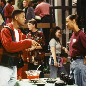 Still of Will Smith and Tyra Banks in The Fresh Prince of BelAir 1990