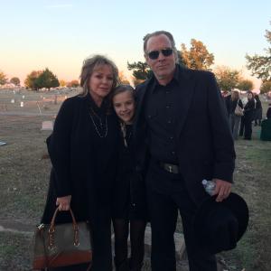 Meg with Will Patton and Bonnie Bedelia on the set of The Scent of Rain  Lightning