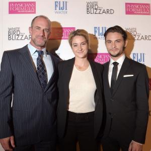 Christopher Meloni, Shailene Woodley and Shiloh Fernandez at event of White Bird in a Blizzard (2014)