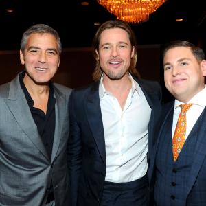 Brad Pitt George Clooney and Jonah Hill