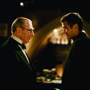Still of George Clooney and Michael Gough in Batman & Robin (1997)