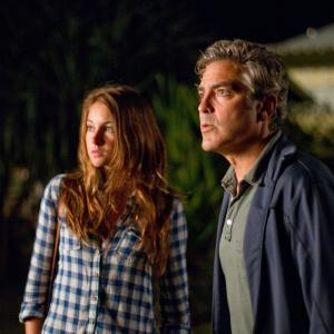 Still of George Clooney and Shailene Woodley in Paveldetojai (2011)