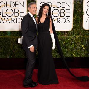 George Clooney and Amal Clooney at event of 72nd Golden Globe Awards 2015