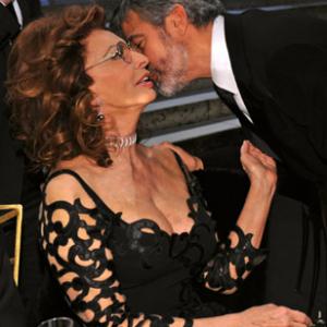 Sophia Loren and George Clooney
